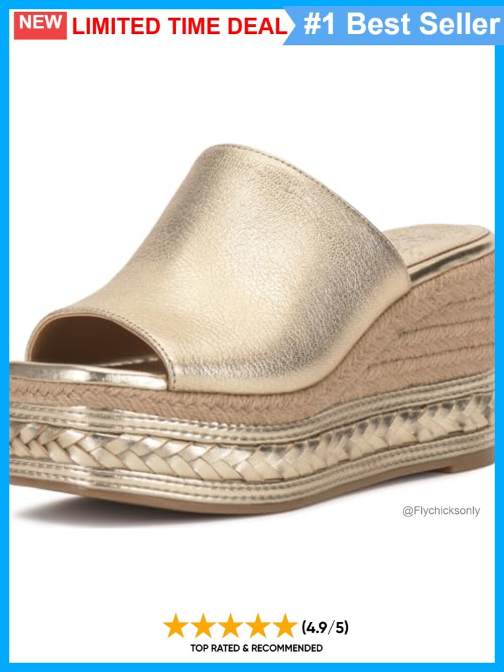 Leather Espadrille Wedge Platform Sandals Slip-On Open Toe